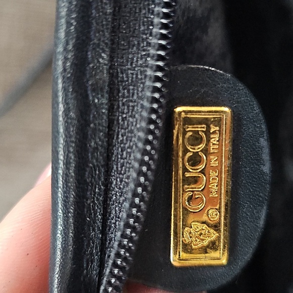 GUCCI Navy Blue Canvas Supreme Micro GG Blue Trim Crossbody Bag Authenticated - Picture 12 of 16